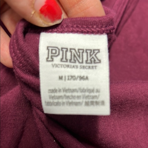 PINK Victoria's Secret Maroon Women's Tank Top - Picture 2 of 3